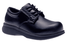 Dr Zen Leather black diabetic shoe